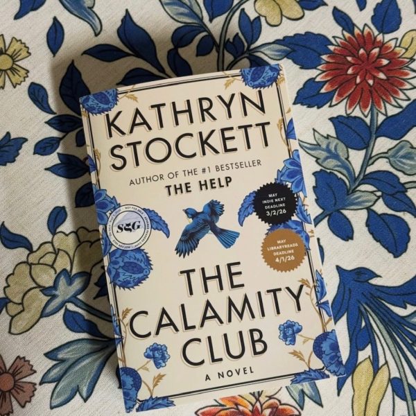 Kathryn Stockett The Calamity Club Novel on matching backdrop